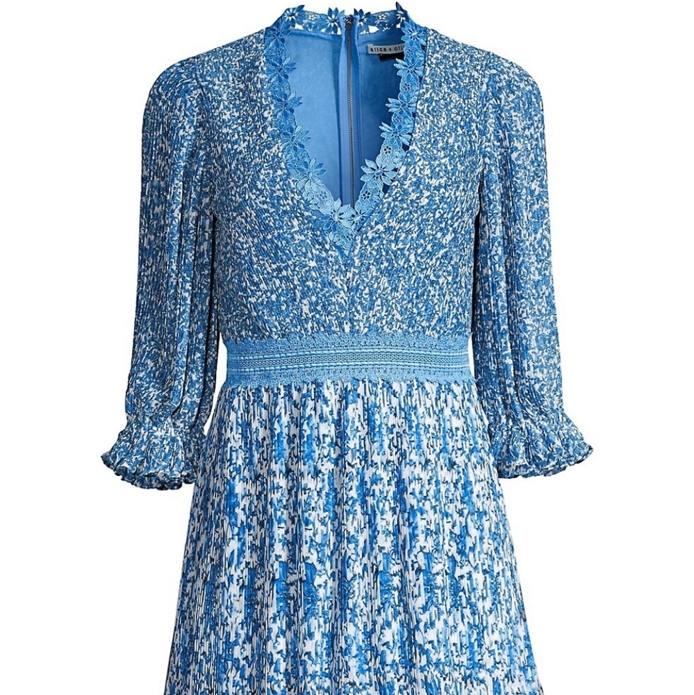 New! Alice + Olivia Sz. 8 Jonna Pleated Mini Dress
